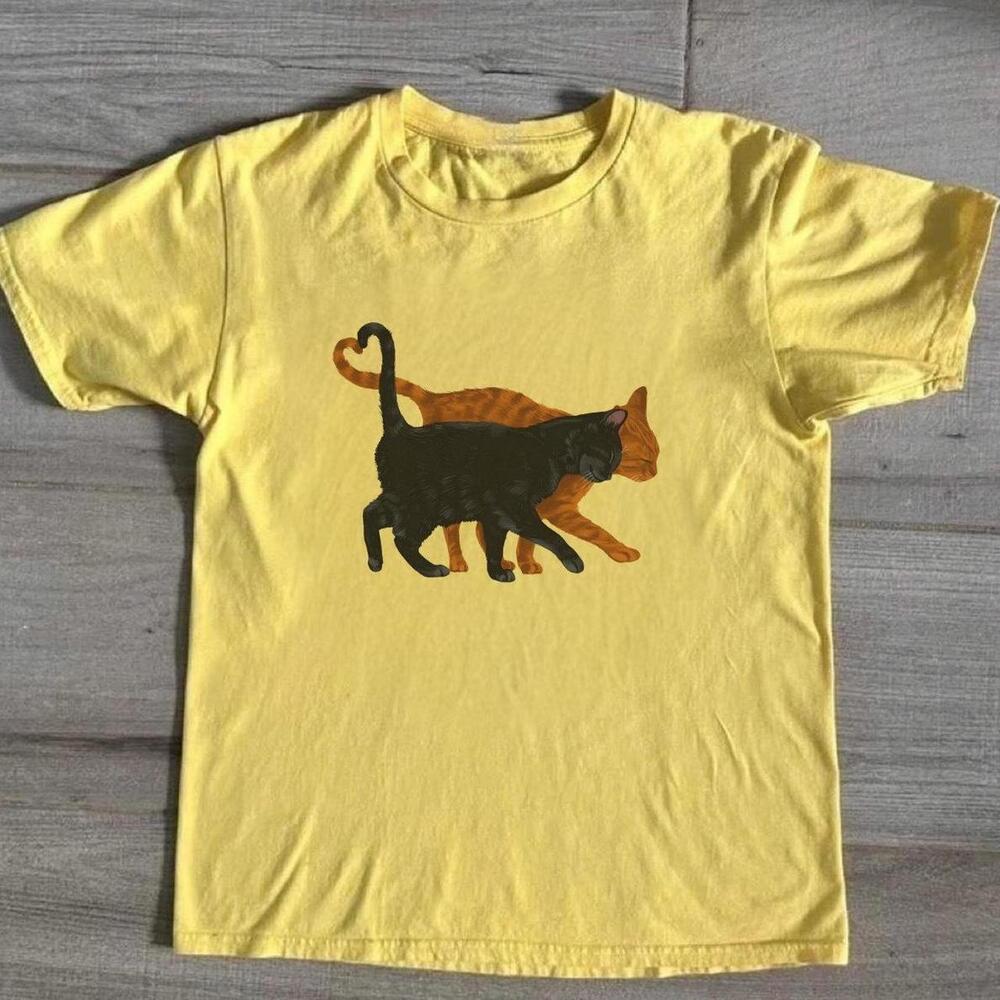Yellow Cat Graphic Tee 1